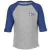 View Image 1 of 3 of Rabbit Skins Fine Jersey Baseball Tee - Toddler - Embroidered