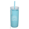 View Image 1 of 4 of Bermuda Silicone Tumbler with Straw and Brush - 32 oz.