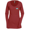 View Image 1 of 2 of Next Level Tri-Blend LS Scoop Tee - Ladies' - Embroidered