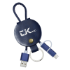 View Image 1 of 6 of Gist Duo Charging Cable Keychain - 24 hr