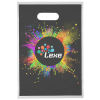 View Image 1 of 2 of Full Color Die Cut Handle Plastic Bag - 13" x 9" - Clear