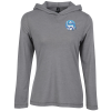 View Image 1 of 3 of Primease Tri-Blend Hooded Tee - Ladies' - Embroidered