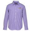 View Image 1 of 3 of Gingham Check Wrinkle Resistant Untucked Shirt - Men's