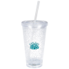 View Image 1 of 8 of Cracked Ice Light-Up Tumbler with Straw - 16 oz. - 24 hr