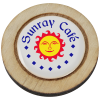 View Image 1 of 2 of Wood Lapel Pin - Round - Full Color