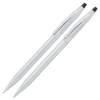 View Image 1 of 3 of Cross Classic Century Twist Metal Pen and Mechanical Pencil Set - Chrome Trim