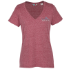 View Image 1 of 3 of Canyon Tri-Blend V-Neck Tee - Ladies' - 24 hr