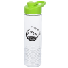 View Image 1 of 3 of Clear Impact Twist Water Bottle with Flip Carry Lid - 24 oz.