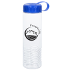 View Image 1 of 2 of Clear Impact Twist Water Bottle with Tethered Lid - 24 oz.