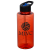 View Image 1 of 3 of Mountain Bottle with Two-Tone Flip Straw Lid - 36 oz.