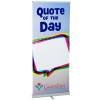 View Image 1 of 5 of Single Foot Retractable Dry Erase Banner Display - 33-1/2"