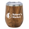 View Image 1 of 2 of Corzo Vacuum Insulated Wine Cup - 12 oz. - Wood