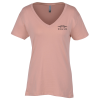 View Image 1 of 3 of Next Level Fitted 4.3 oz. V-Neck T-Shirt - Ladies' - Screen