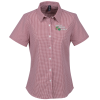 View Image 1 of 3 of Microcheck Gingham SS Cotton Shirt - Ladies'