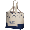View Image 1 of 5 of Anchors Away Cotton Beach Tote - 24 hr