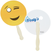 View Image 1 of 2 of Emoji Hand Fan - Wink - 24 hr