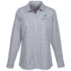 View Image 1 of 3 of Gingham Broadcloth Easy Care Shirt - Ladies
