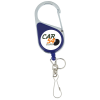 View Image 1 of 4 of Heavy Duty Clip On Retractable Badge Holder - Round - Label