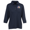 View Image 1 of 3 of Optical Heather 3/4 Sleeve Polo - Ladies'