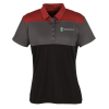 View Image 1 of 3 of Buffalo Colorblock Performance Polo - Ladies' - 24 hr