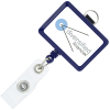 View Image 1 of 5 of Retractable Badge Holder with Lanyard Attachment - Rectangle - Label