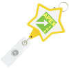 View Image 1 of 4 of Retractable Badge Holder with Lanyard Attachment - Star - Label