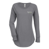 View Image 1 of 3 of Optimal Tri-Blend Long Sleeve T-Shirt - Ladies' -  Embroidered