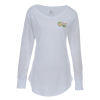 View Image 1 of 3 of Optimal Tri-Blend Long Sleeve T-Shirt - Ladies' - White - Embroidered