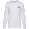 View Image 1 of 1 of Jerzees Dri-Power 50/50 LS T-Shirt - White - Embroidered