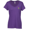 View Image 1 of 3 of Ultimate V-Neck T-Shirt - Ladies - Colors - Embroidered