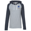 View Image 1 of 3 of LAT Raglan Long Sleeve Hooded Tee - Embroidered