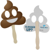 View Image 1 of 2 of Emoji Hand Fan - Poo - 24 hr