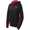 View Image 1 of 3 of Performance Fleece Colorblock Hoodie - Ladies' - Embroidered - 24 hr