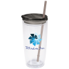View Image 1 of 3 of Flurry Tumbler with Straw - 20 oz. - Full Color