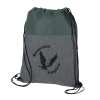 View Image 1 of 3 of Lynford Heathered Drawstring Backpack - 24 hr