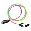 View Image 1 of 4 of Rainbow Duo Charging Cable - 3'
