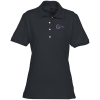 View Image 1 of 2 of Jerzees SpotShield Button Jersey Shirt- Ladies' - Embroidered - 24 hr