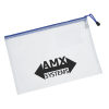 View Image 1 of 3 of PolyWeave Zippered Pouch with Business Card Holder - 9-1/2” x 13-1/4”