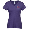 View Image 1 of 3 of Team Favorite Blended V-Neck T-Shirt - Ladies' - Colors - Embroidered