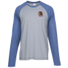 View Image 1 of 3 of Voltage Tri-Blend Wicking LS T-Shirt - Men's - Colorblock - Embroidered