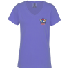 View Image 1 of 1 of Comfort Colors Midweight V-Neck T-Shirt - Ladies' - Embroidered