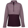 View Image 1 of 3 of 3D Regulate Ribbed Heather 1/4-Zip Pullover - Ladies'