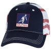 View Image 1 of 3 of Flag Mesh Back Trucker Cap