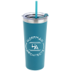 View Image 1 of 4 of Colma Vacuum Tumbler with Straw - 22 oz. - Colors - 24 hr