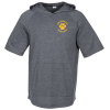 View Image 1 of 3 of Electric Tri-Blend Wicking Short Sleeve Hooded Tee