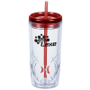 View Image 1 of 4 of Refresh Simplex Tumbler with Straw - 16 oz. - Clear - 24 hr