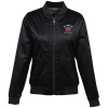 View Image 1 of 4 of Aviator Satin Bomber Jacket - Ladies