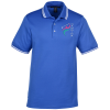 View Image 1 of 3 of CrownLux Performance Plaited Tipped Polo - Men's