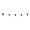 View Image 1 of 2 of 30' Triangle Pennant String - 12" x 9" - 16 Pennants - One Sided