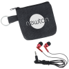 View Image 1 of 3 of Metallic Ear Buds with Pouch